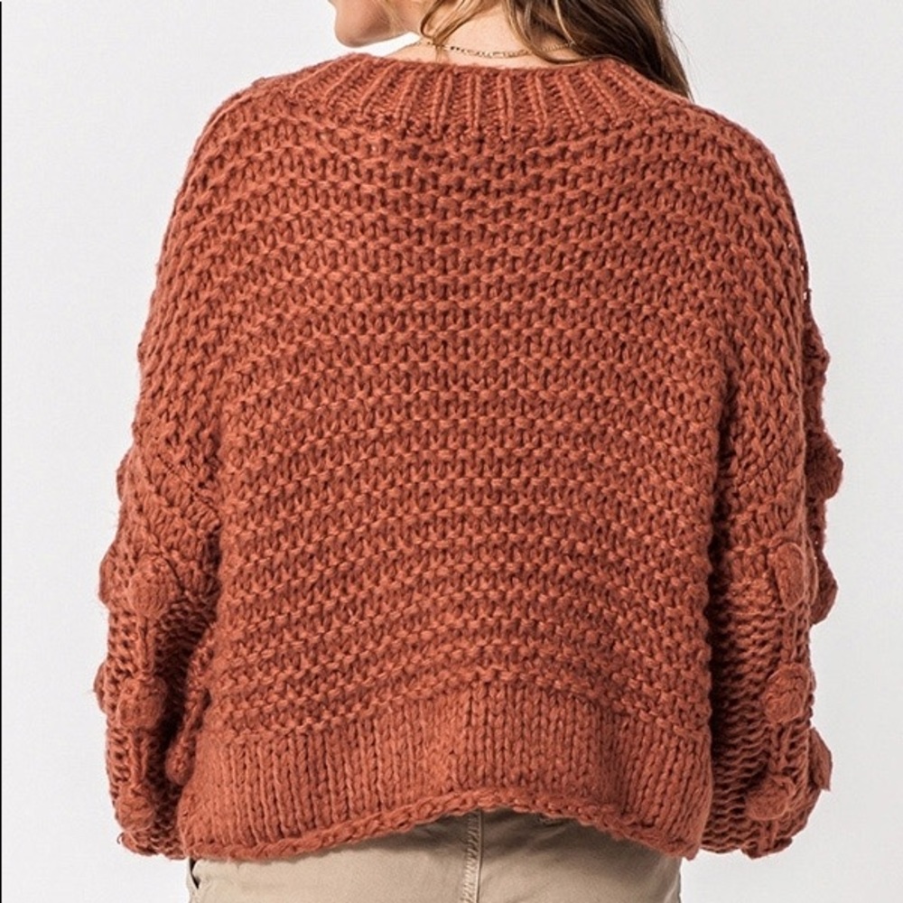 ♦️Brick V Neck Pullover Sweater - Picture 4 of 6